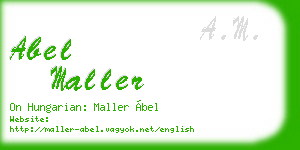 abel maller business card